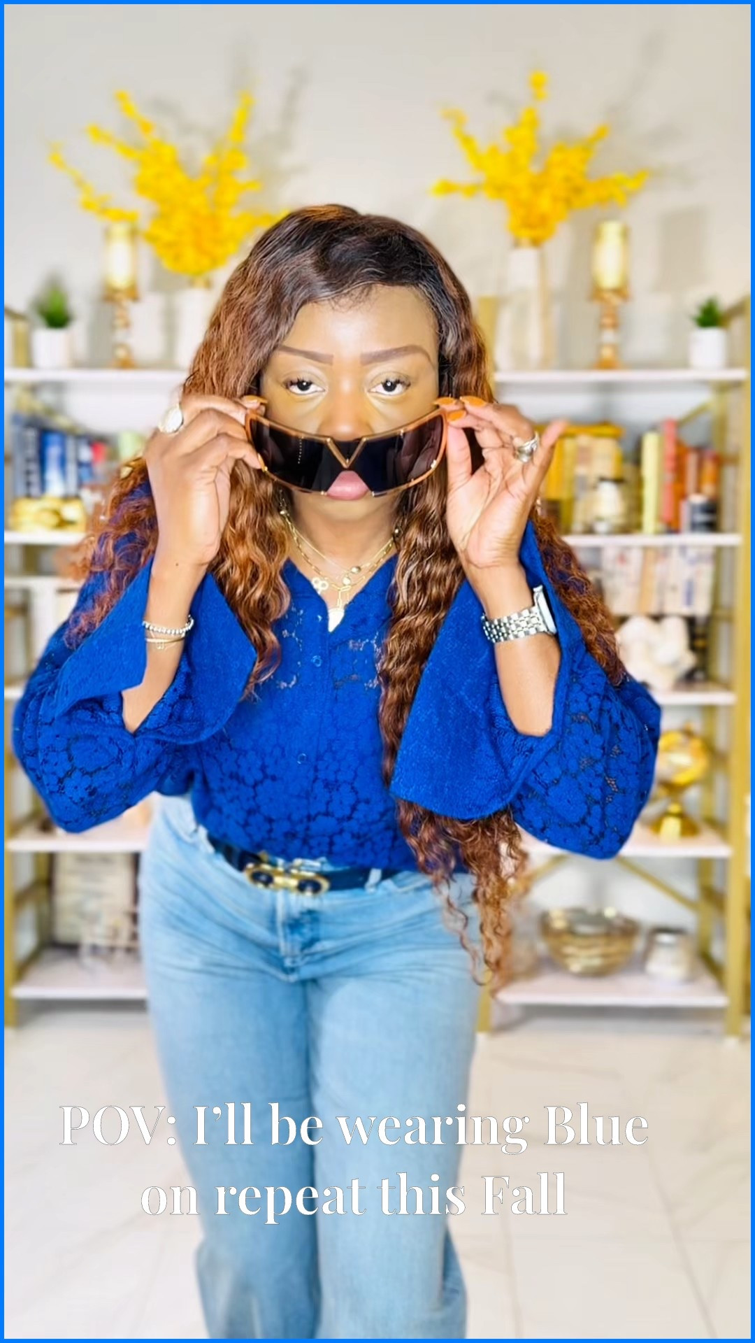 I usually opt for Business Casual looks when I go into the office [I have a hybrid work model]. Blue is going to be everywhere this Fall and  Winter so this blue lace top was love at first sight. Super versatile and pairs well with Jeans…a skirt.

#LTKMidsize #LTKSeasonal #LTKWorkwear