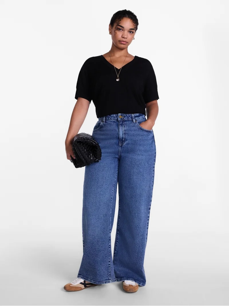 Scenario Women's Wide Leg Jeans, Sizes 0-20 | Walmart (US)