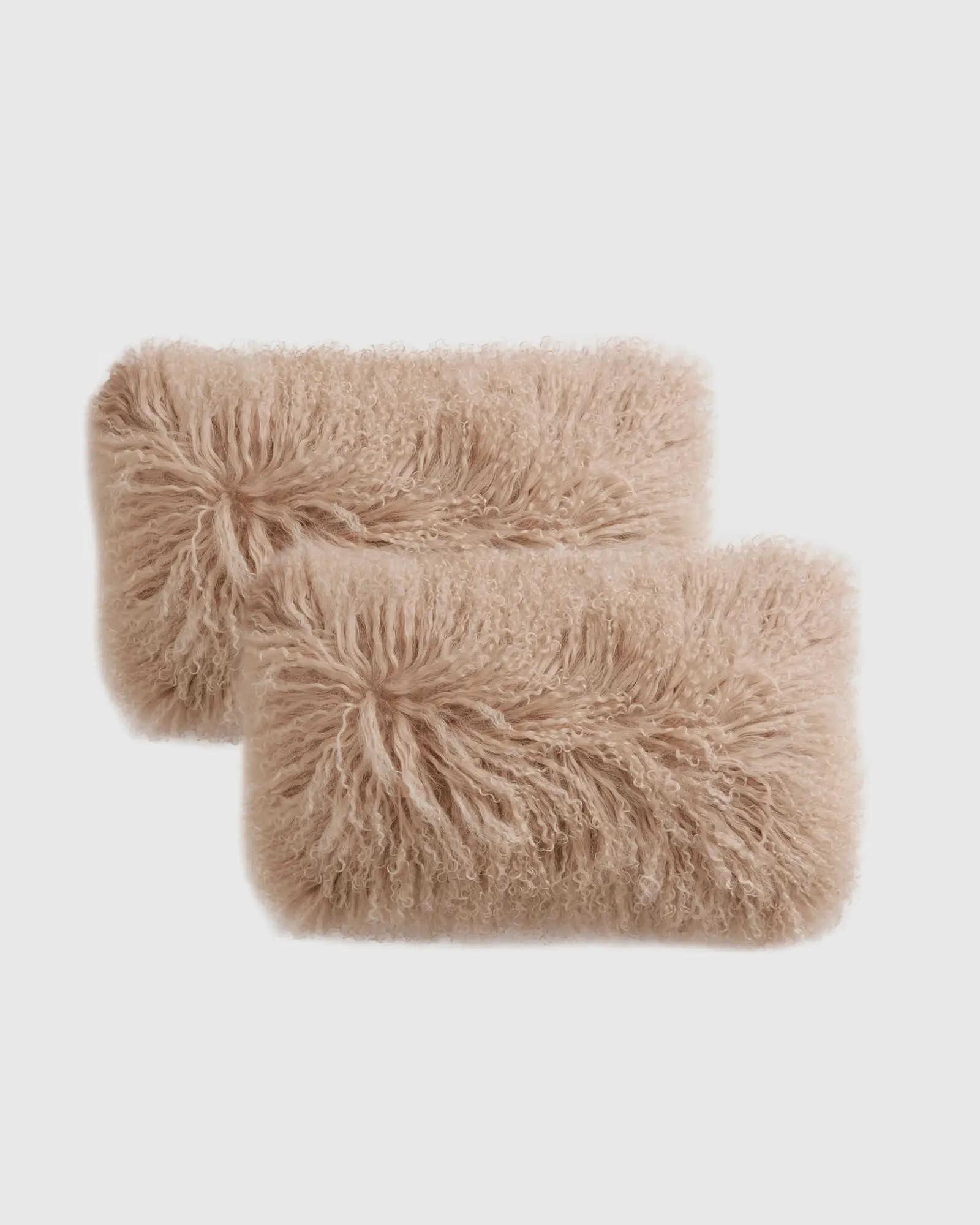 Luxe Mongolian Lamb Lumbar Pillow Cover (Set of 2) | Quince