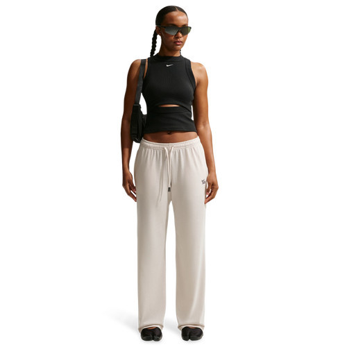 Nike Womens Nike NSW Chill Knit Rib Tank - Womens Black/Sail Size XL | Foot Locker (US)