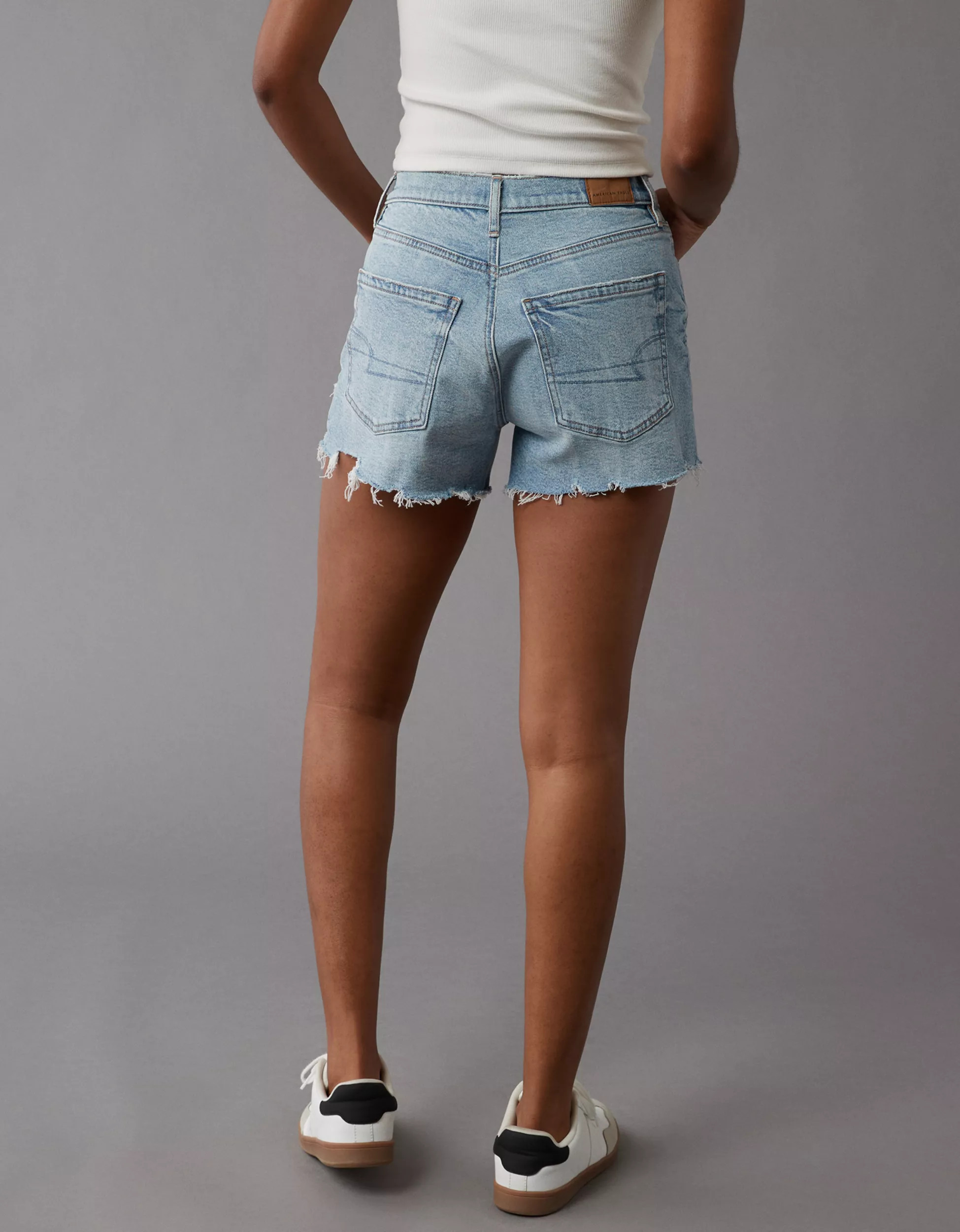 AE Strigid Super High-Waisted Relaxed Ripped Short | American Eagle Outfitters (US & CA)