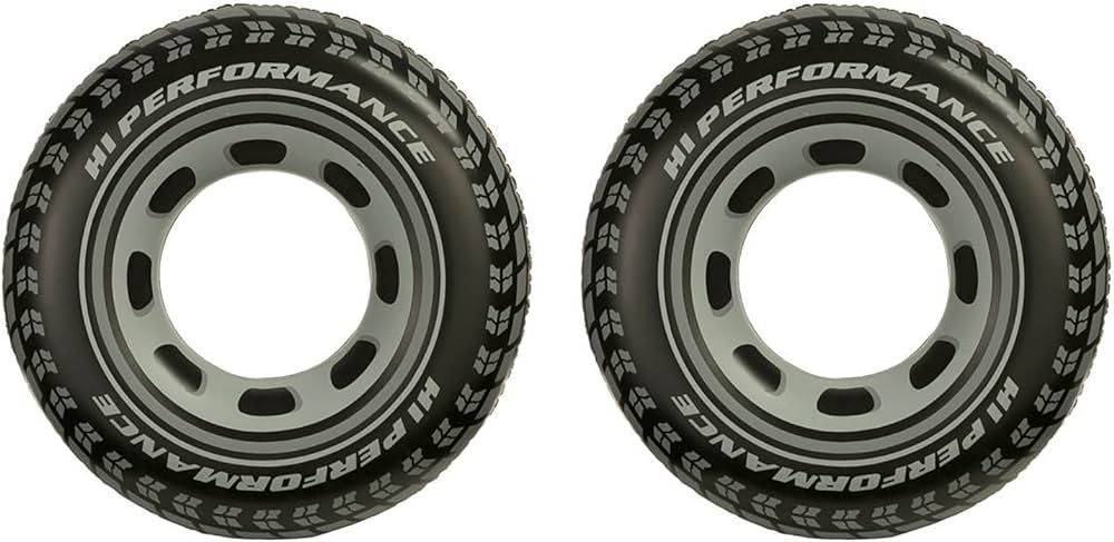 Intex Inflatable 36" Giant Tire Tubes for Swimming Pool/Lake/Ocean (2 Pack) | Amazon (US)