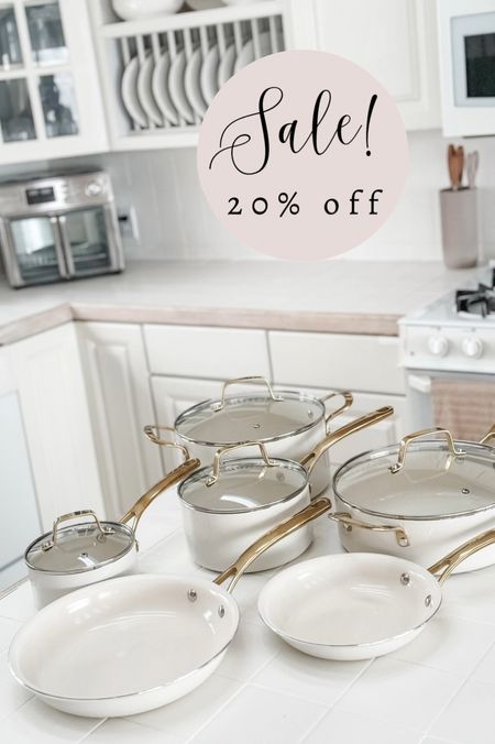 Amazon early Memorial Day sale! This Martha Stewart ceramic cookware in neutral beige & gold is on sale. Don’t worry about it staining… I have been cooking on this for six months but it hasn’t stained yet. Washes right off!

#LTKHome #LTKVideo #LTKSaleAlert