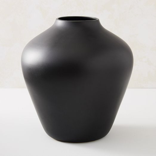 Pure Black Matte Ceramic Vases | West Elm (US)