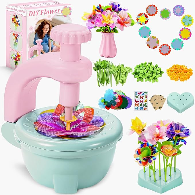 Fabric Flower Bouquets Toys for 3+, Flower Making Kit, DIY Arts and Crafts | Amazon (US)