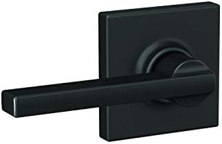 Schlage F10 LAT 622 COL Latitude Collins Passage Lever for Interior Hall and Closet, Matte Black | Amazon (US)