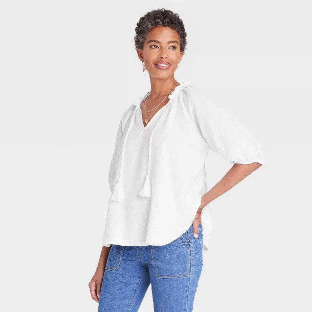 Women's Puff Elbow Sleeve Top - Knox Rose™ | Target