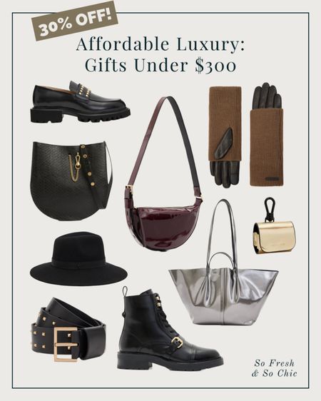 Seriously cool, affordable luxury leather gifts for women and all 30% off right now for Black Friday!
-
Gift guide for her - affordable gifts under $300 - women’s leather gloves - women’s fedora hat - metallic leather tote bag - leather python crossbody bag - metallic leather burgundy crossbody - shiny gold leather AirPods case - stocking stuffers - leather and wool gloves - women’s leather cargo boots - women’s metallic high heels - holiday outfit - women’s black leather stuffed loafers - #ootd - Thanksgiving outfit accessories - women’s black studded leather belt - #LTKholiday

#LTKstyletip #LTKsalealert #LTKGiftGuide