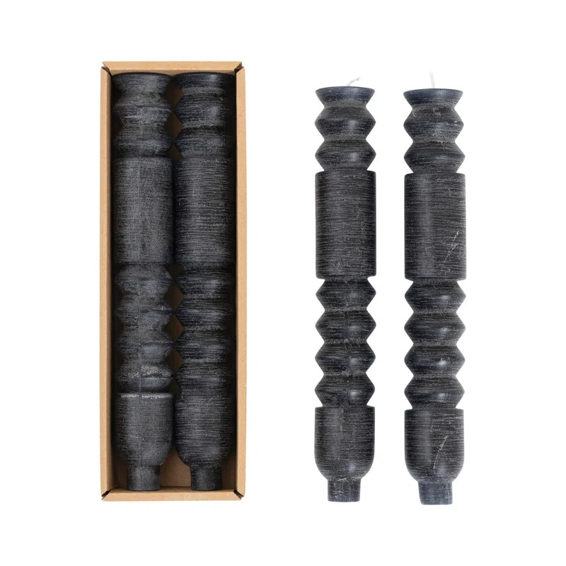Unscented Totem Taper Candles In Box, Set Of 2 | Wayfair North America