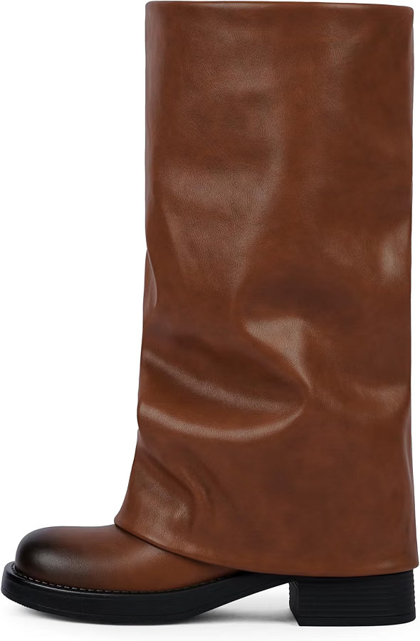 Fashion Slouchy Boots,Side Zipper Shark Boots,Fall Spring Winter Fashion Dress Tall Boots,Evening... | Amazon (US)