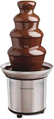Nostalgia CFF986 32-Ounce Stainless Steel Chocolate Fondue Fountain, 2-Pound Capacity, Easy to As... | Amazon (US)