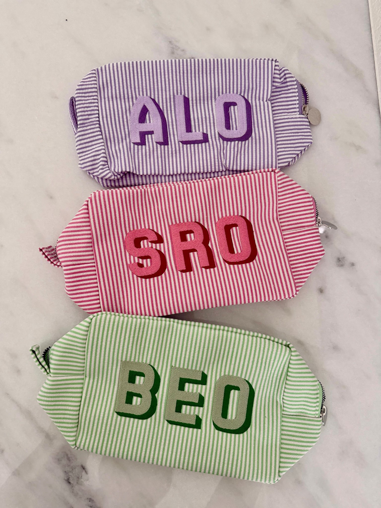Monogrammed cosmetic bags! $7 each 

#LTKSaleAlert #LTKTravel