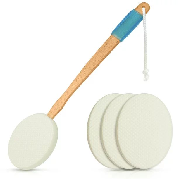 RMS 17.5" Long Lotion Applicator with 4 Pads - Long Handle for Easy Reach and Self Application of... | Walmart (US)