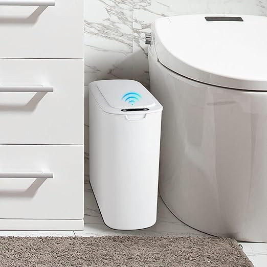 Amazon.com: Cesun Automatic Motion Sensor Bathroom Trash Can with Lid, 2.6 Gallon Touchless Trash... | Amazon (US)