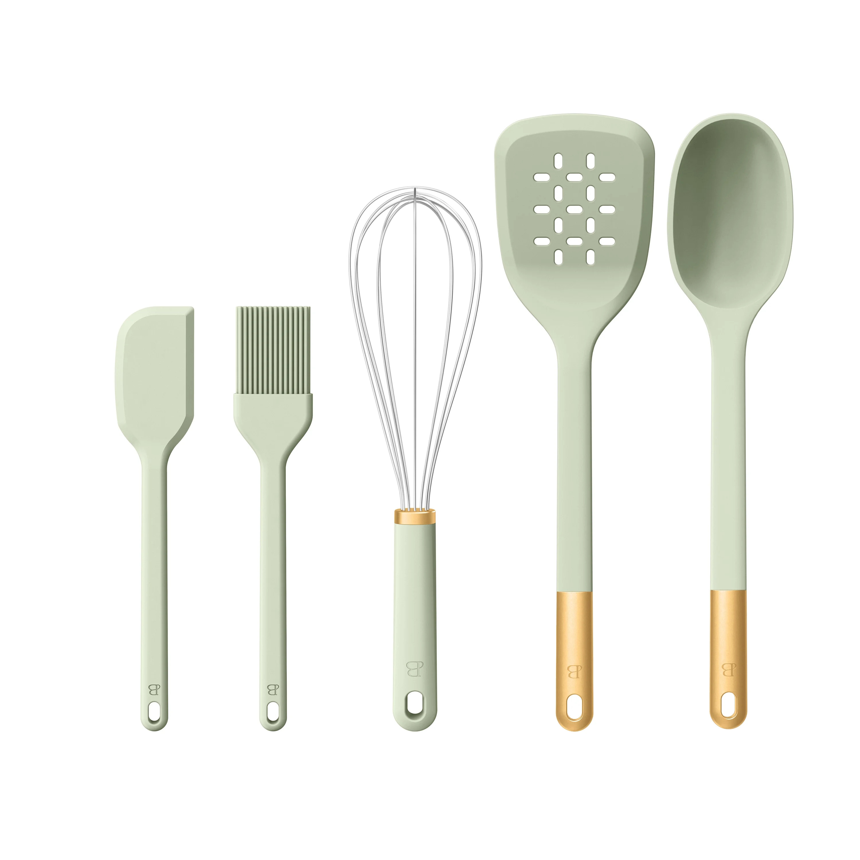 Beautiful Juego de Utensilios de Cocina de 5 Piezas, Verde Salvia by Drew Barrymore | Walmart (US)