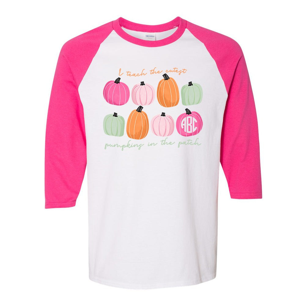 Monogrammed 'I Teach The Cutest Pumpkins' Baseball Tee | United Monograms