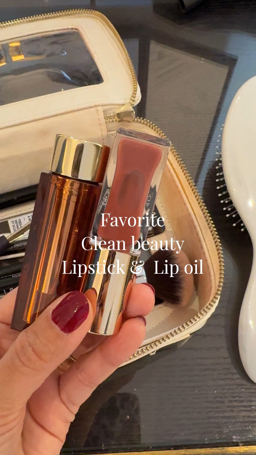 Travel style. Makeup essentials in my travel bag. Quick makeup routine  
- Clear makeup bag is great for travel for its size, durability, and easy to see what you have in it. I also have the bigger size and keep them on my bathroom counter since they look pretty too. 
- Cushion foundation is a great clean-er option Kbeauty product. Won’t crack or spill during travel. Easy to use pat on formula that leaves a dewy finish. 
- Brow pencil and brow gel are a must for me.  I always keep a backpack brow pencil in my bag too. 
- Clean beauty mascara that has been my all around favorite for years. I just got it in the dark brown color and love that shade for daytime no makeup look. 
- Blush stick is another easy to travel beauty product because it won’t spill or crack. My shades are  tan line or toasted teddy. 
- Lip oil that has color like a lip gloss. I layer over lipstick for more impact. These clean formulas have also been my go to for years. My newest color additions are lipstick in ginger peach shade  and lip oil in biarritz. 


#LTKOver40 #LTKTravel #LTKBeauty