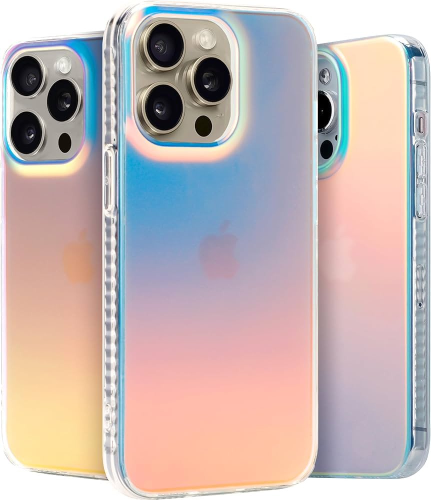 LONLI Hue - for iPhone 14 Pro Max - Fluorescent Coloful Iridescent Translucent Matte Phone Case -... | Amazon (US)