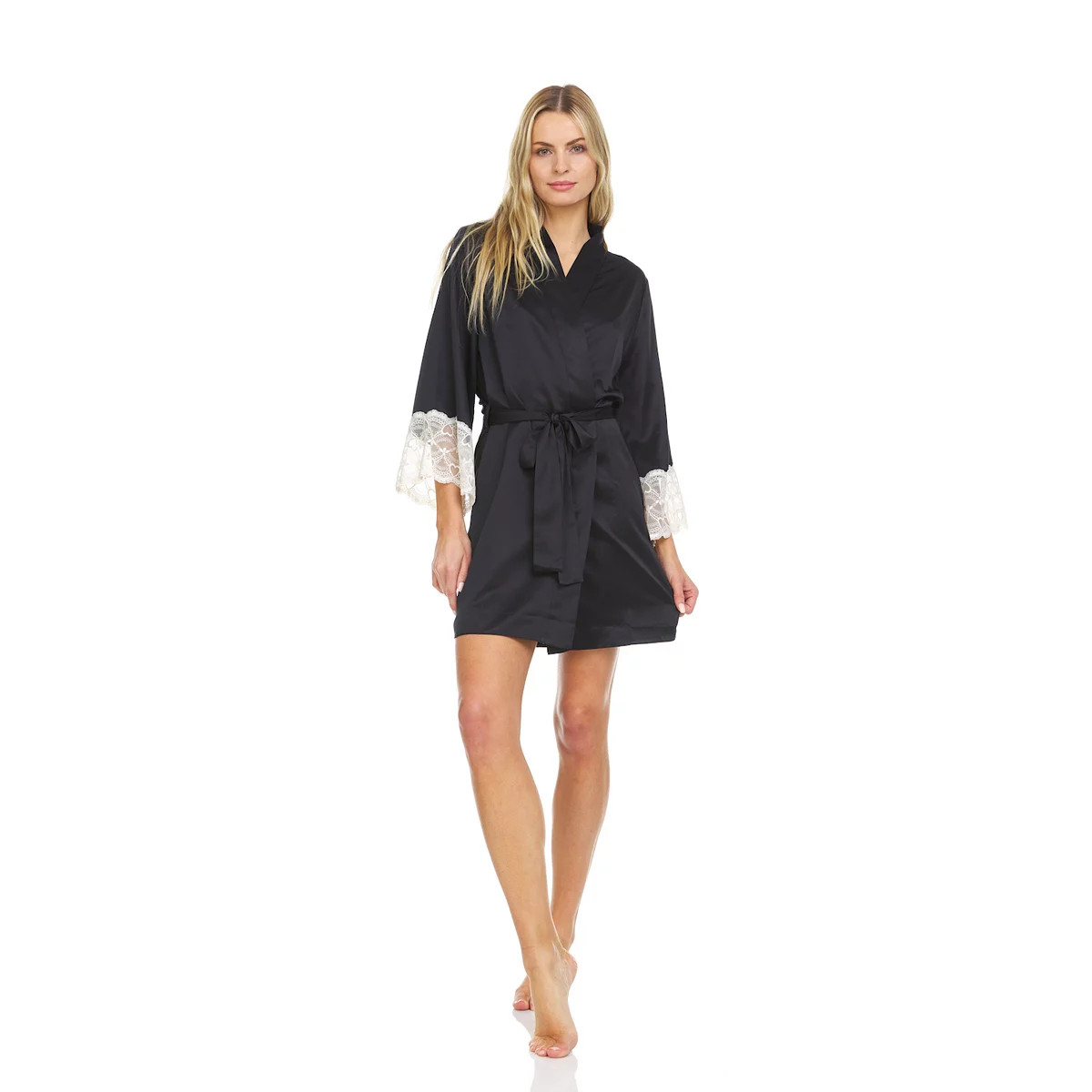 Women's Flora by Flora Nikrooz Satin Wrap Robe | Kohl's