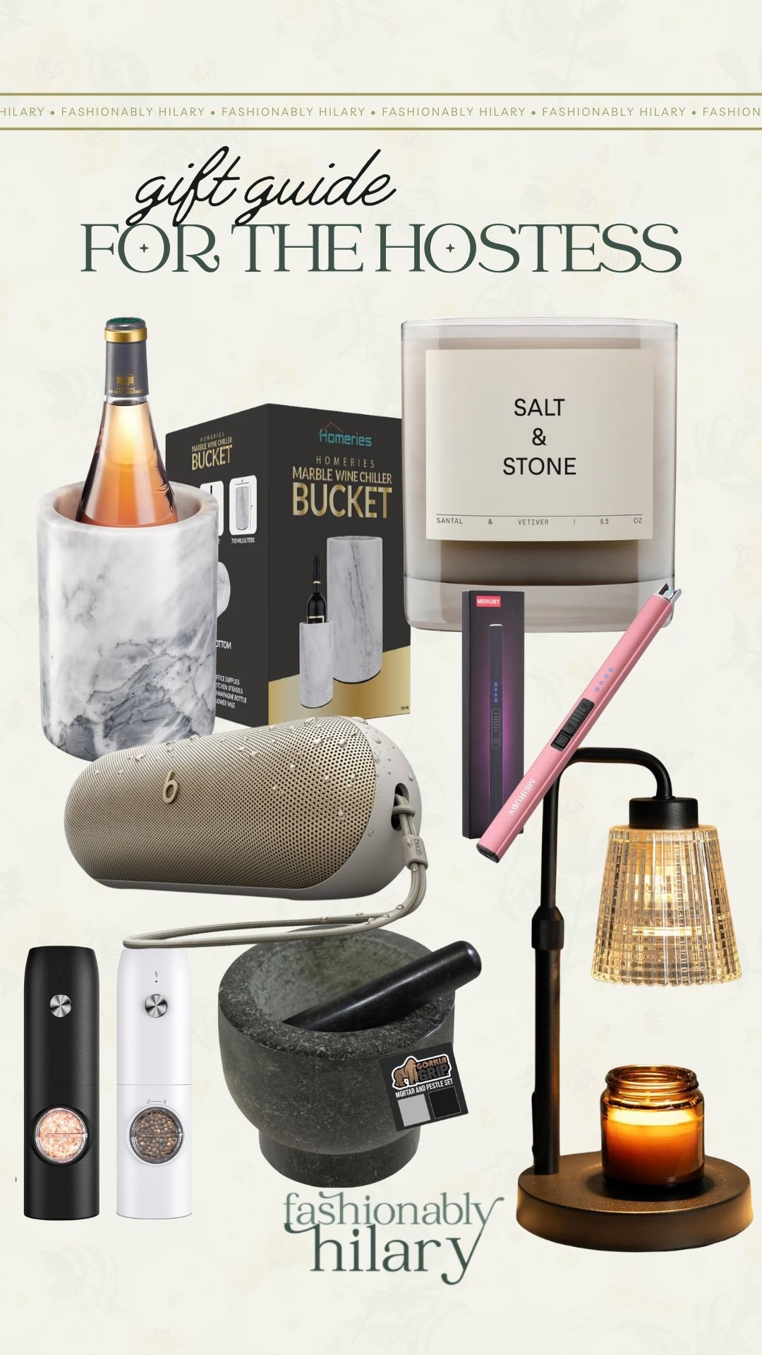 Gifts for the hostess that always throws the best get together! This candle smells amazing and I love the candle warming lamp. This little speaker works so well and has some serious power and hello cute wine chiller! 
Hostess gifts 

#LTKGiftGuide #LTKFindsUnder100 #LTKHoliday