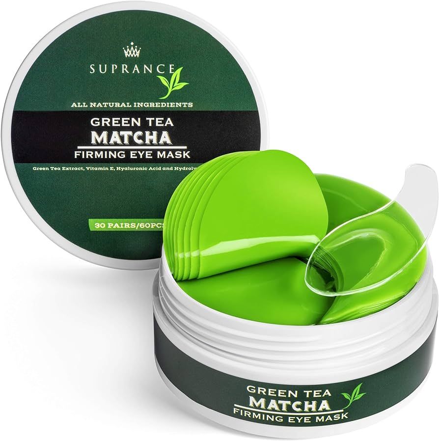 Suprance Green Tea Matcha Eye Mask Under Eye Patches Treatment for Dark Circles, Eye Bags, Puffin... | Amazon (US)