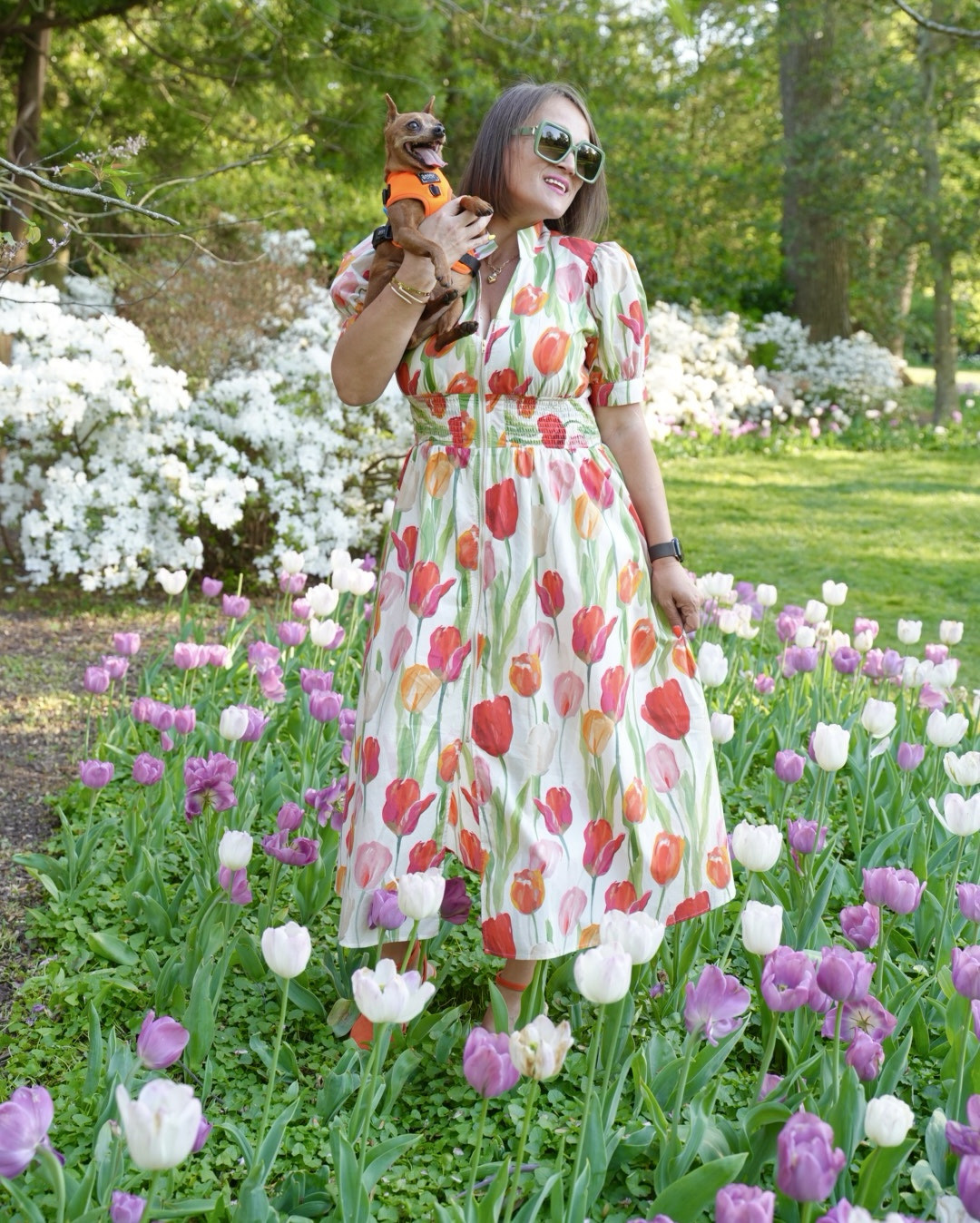 Beautiful spring midi, with a stunning tulip print and matching bag 

#LTKSeasonal #LTKOver40