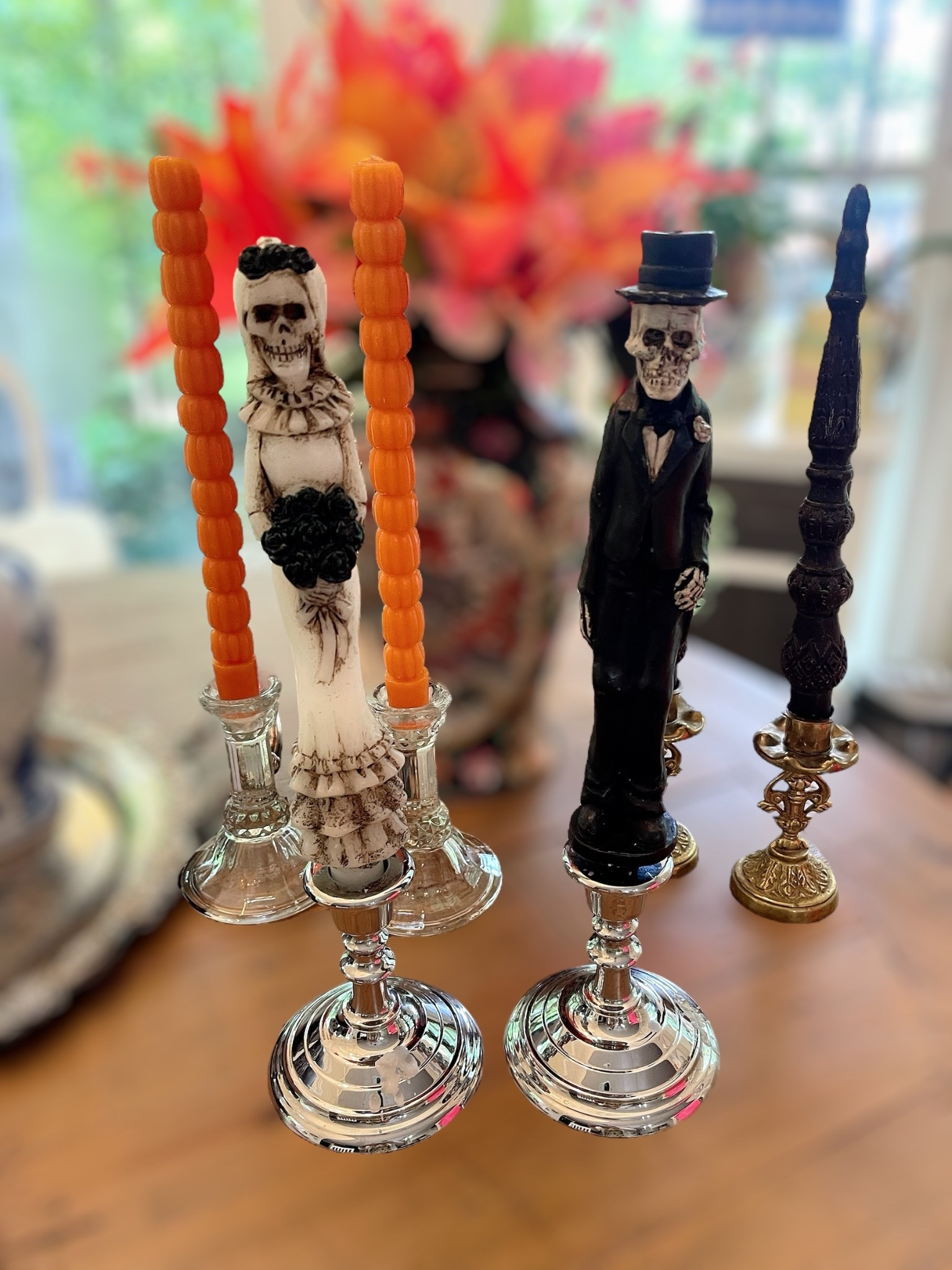 Spooky + romantic Halloween vibes 🖤💀 This skeleton bride & groom taper candle set is the perfect gothic touch for your fall décor! Place them on your mantel, dining table, or Halloween party centerpiece for a hauntingly elegant statement.

✨ Also linked more taper candle styles to mix & match:
	•	Skeleton bride & groom set 💀👰‍♀️🤵‍♂️
	•	Sleek black column tapers 🖤
	•	Festive pumpkin orange tapers 🎃

Perfect for creating a cozy, moody glow this Halloween season. 🕯️🍂


#LTKFindsUnder50 #LTKHome #LTKFindsUnder100

#LTKHome #LTKFindsUnder50 #LTKSaleAlert

#LTKFindsUnder100 #LTKFindsUnder50 #LTKHome