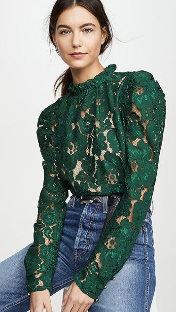 Emma Puff Sleeve Lace Top | Shopbop