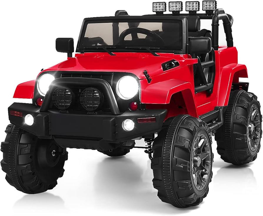 Costzon Ride On Car, 12V Battery Powered Electric Ride On Truck w/Parental Remote Control, LED Li... | Amazon (US)