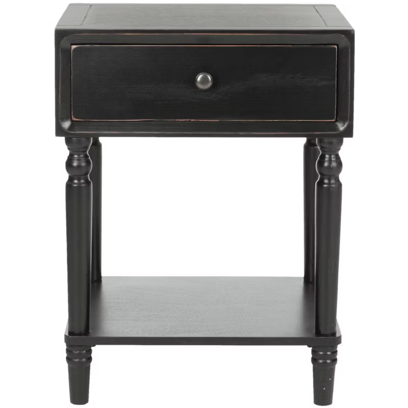 Siobhan Nightstand with Storage Black - Safavieh | Target