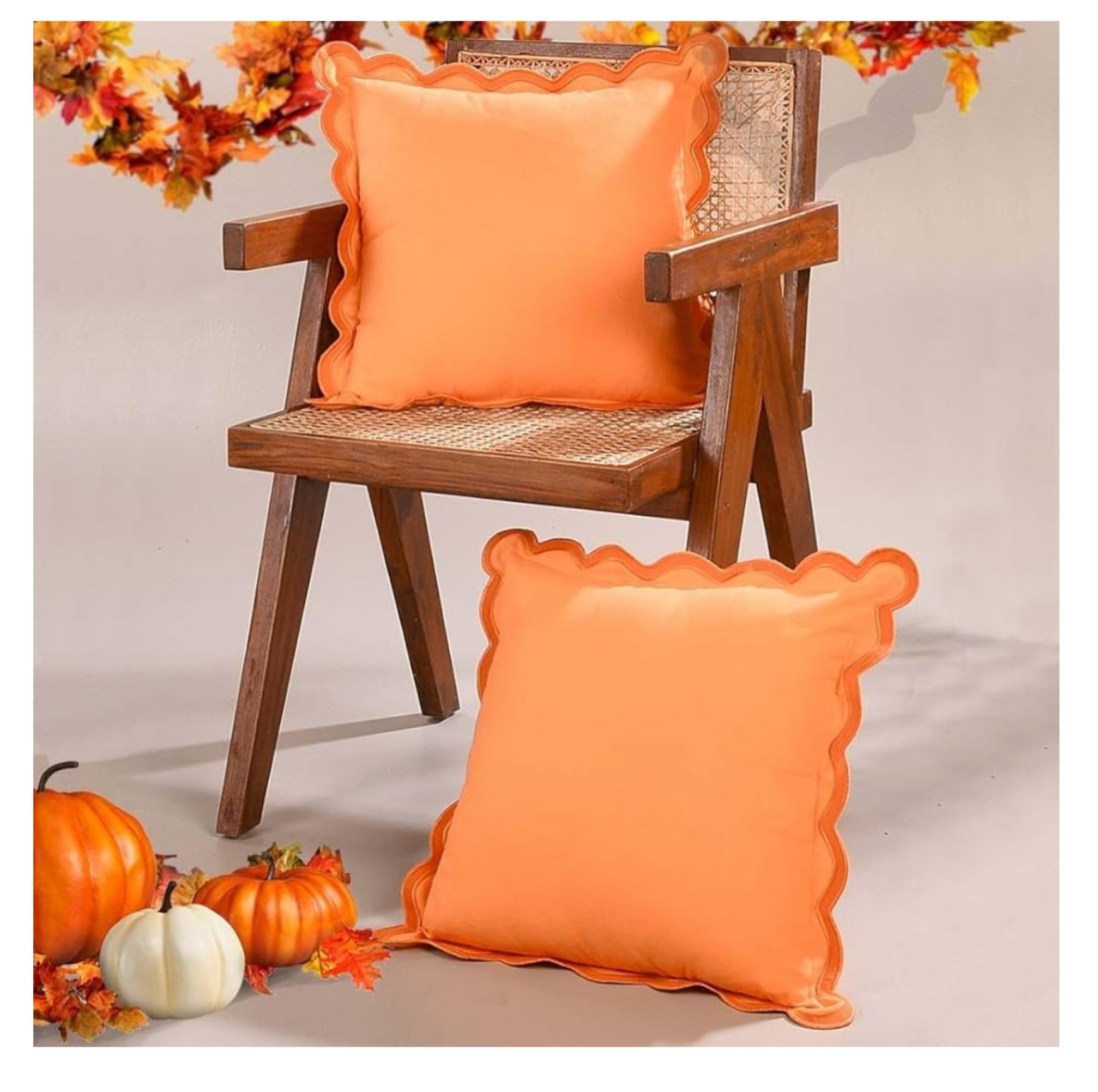 
Folkulture Fall Pillow Covers, Throw Pillows for Couch Pillows for Living Room, Orange Throw Pillow Covers 18x18, Set of 2 Boho Throw Pillows, Accent Pillows, Decorative Pillow, Scalloped Pillow Cover 

#LTKHome #LTKFindsUnder100 #LTKFindsUnder50