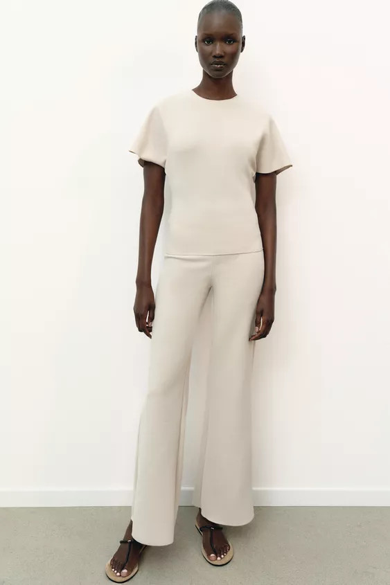 SHORT SLEEVE CUT-OUT TOP | Zara UK