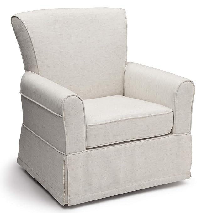 Delta Children Upholstered Glider Swivel Rocker Chair, Sand | Amazon (US)