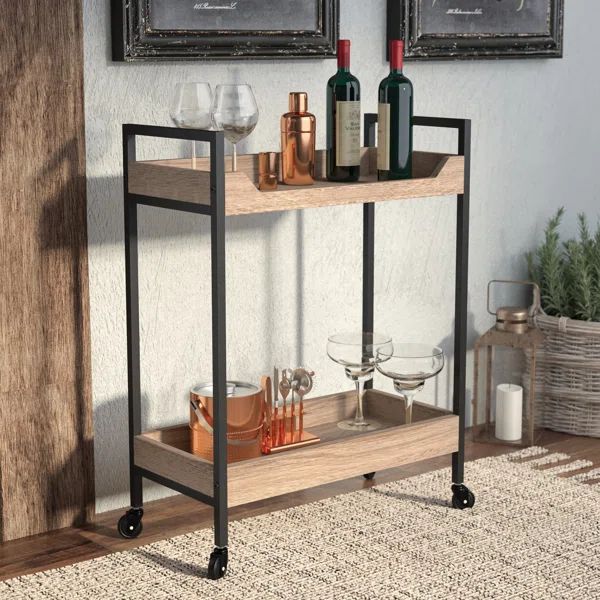 Arturs 30'' Wide Bar Cart | Wayfair North America