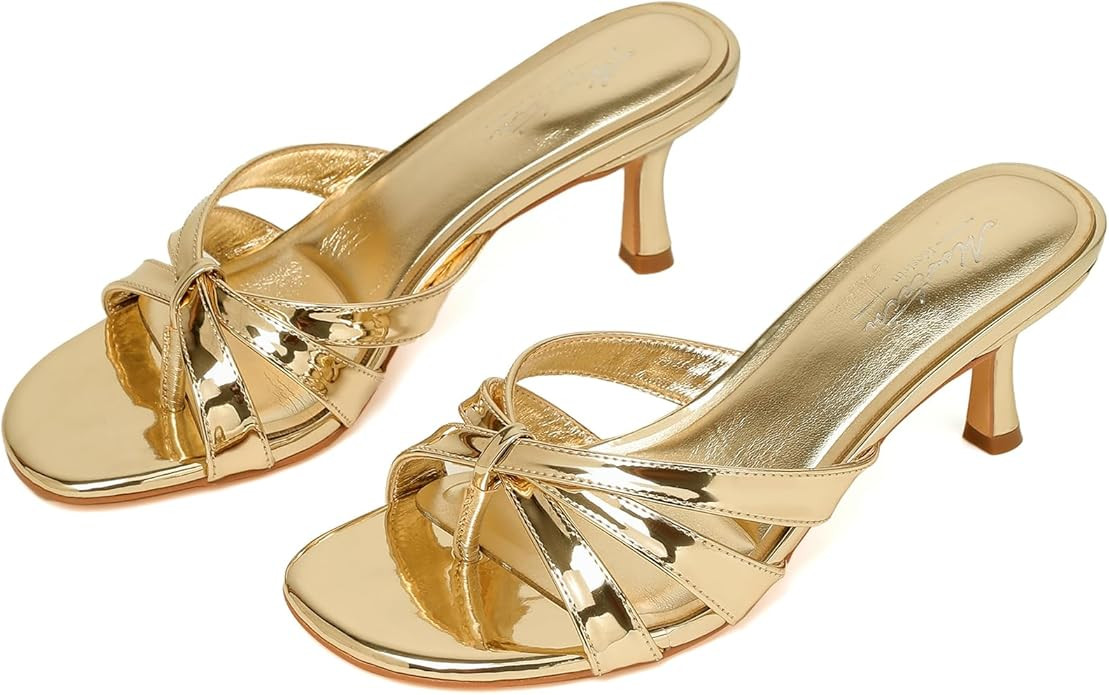 Mostrin Kitten Heels for Women Pointed Toe Vintage Mules Heels Sexy Slip on Stiletto Backless San... | Amazon (US)