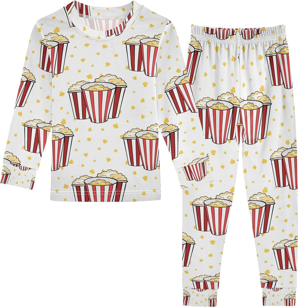 Pajama Sets Long Sleeve Top with Pants Cotton Soft Sleepwear 2 Piece Pjs Set | Amazon (US)