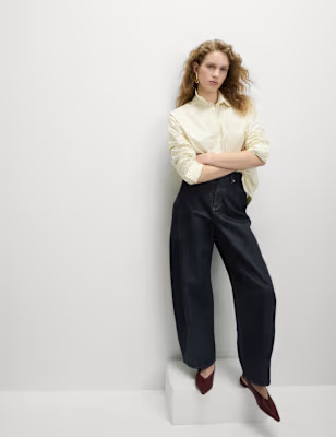 Relaxed Mid Rise Barrel Jeans | Marks & Spencer (UK)