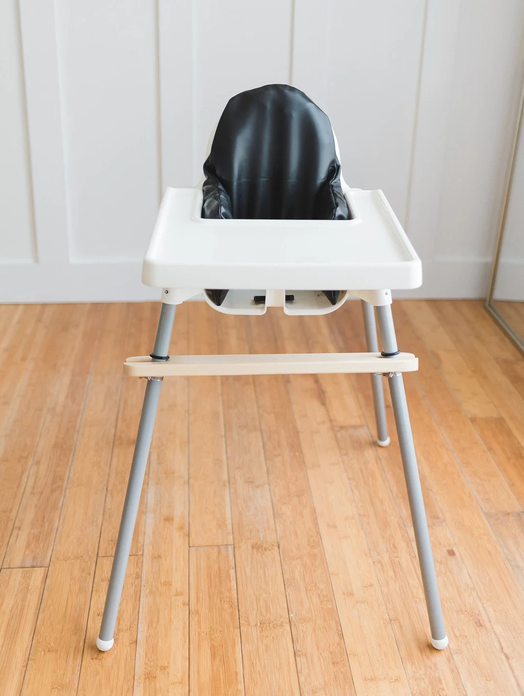 Black Wipeable Vegan Leather Cushion Cover for the IKEA Antilop Highchair Neutral IKEA Antilop Cu... | Etsy (US)