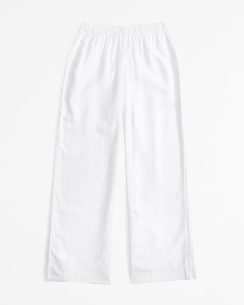 Linen-Blend Pull-On Pant | Abercrombie & Fitch (US)