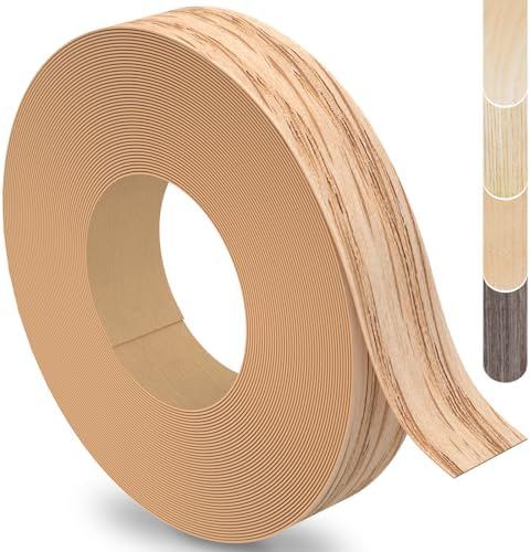 Skelang Red Oak 3/4" x 50' Roll Wood Veneer Edge Banding Preglued Iron-On with Hot Melt Adhesive Edgebanding Flexible Wood Tape | Amazon (US)