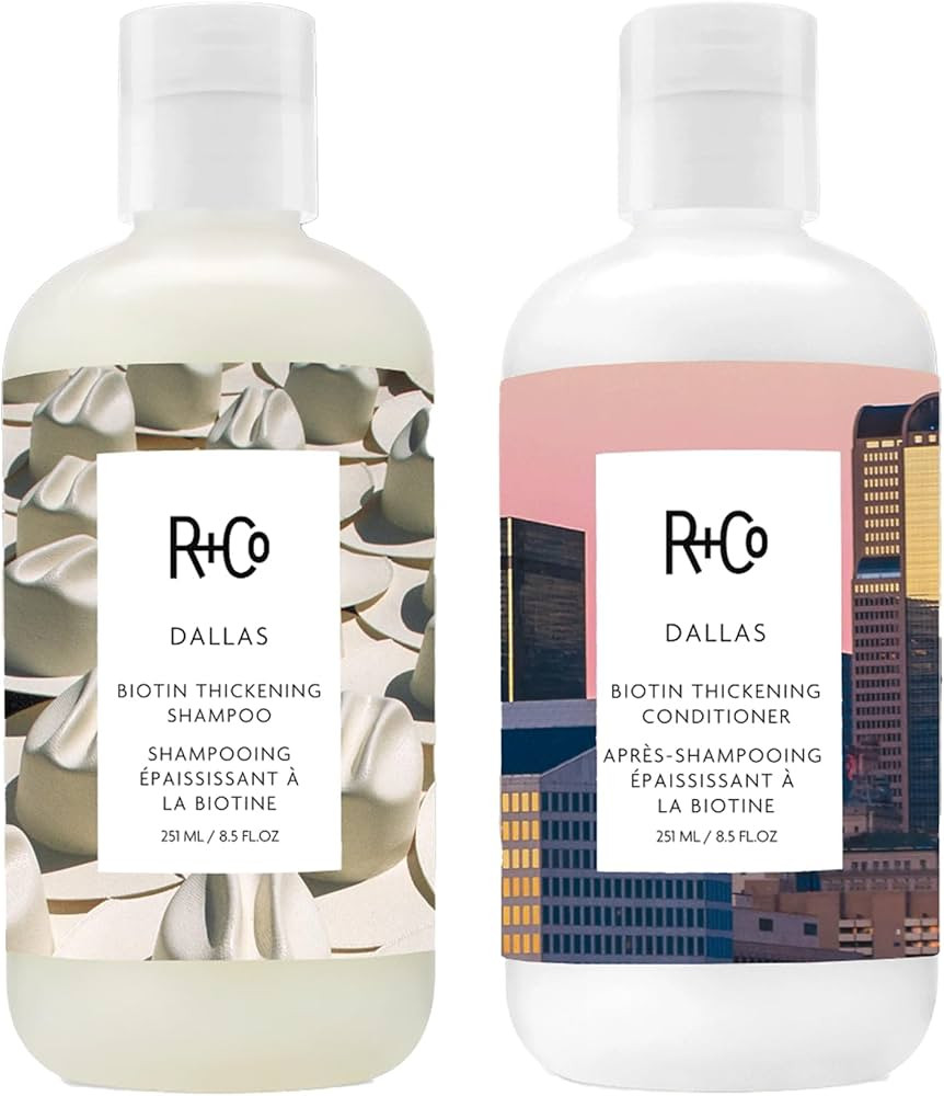 R+Co Dallas Biotin Hair Shampoo and Conditioner Set (8.5 Oz) + R+Co Bonus Deluxe Sample (.5 Oz) |... | Amazon (US)