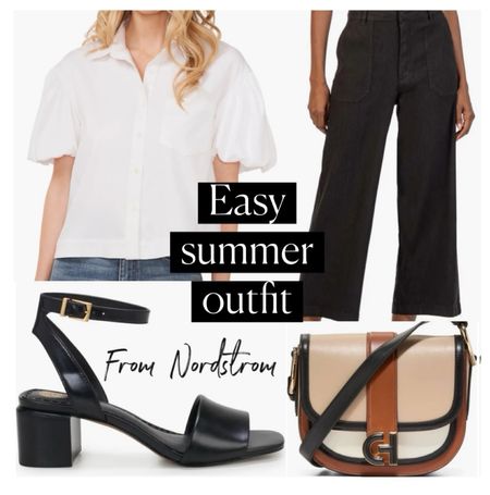 Puff sleeve top
Bag
Sandal
Sandals 
Black pants
Summer outfit 
Summer 
Vacation outfit
Vacation Day 
Date night outfit
#Itkseasonal
#Itkover40
#Itku

#LTKFindsUnder100 #LTKItBag #LTKShoeCrush