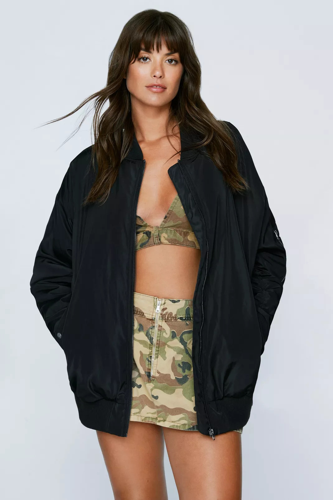 Plus Size Oversized Bomber Jacket | Nasty Gal (US)