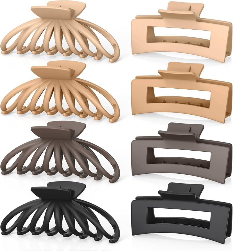 Hair Clips for Thick Hair, Matte Square Nonslip Hair Clips for Women, Large Hair Claw Clips for T... | Amazon (US)