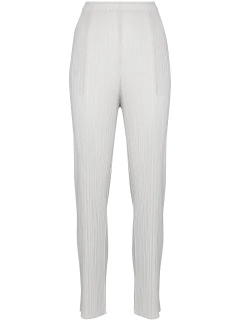 细褶效果修身长裤 | Farfetch (CN)