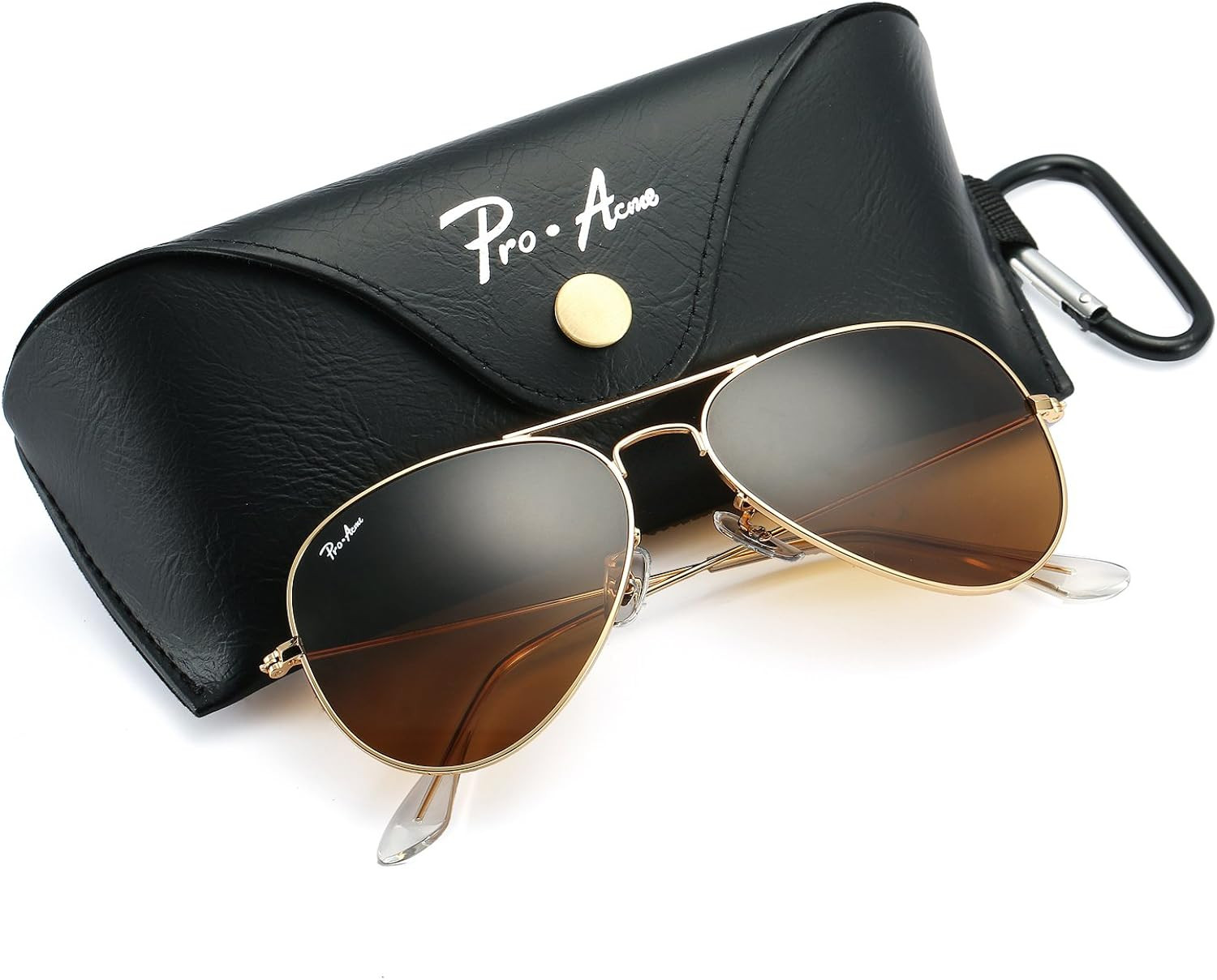 Pro Acme Classic Aviator Sunglasses for Men Women 100% Real Glass Lens | Amazon (US)