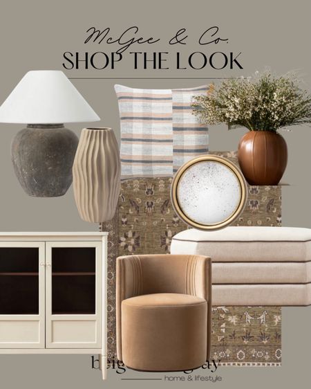McGee and Co home decor favorites. From this gorgeous lamp, to the beautiful antique round mirror, and the vases are stunning!! Loving this dining chair, rug, ottoman, and cabinet. Perfect for transitional, organic modern, and neutral home decor lovers.
4/25

#LTKhome #LTKstyletip