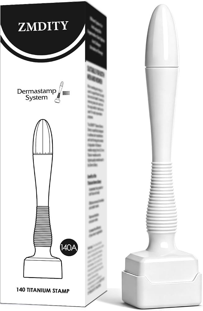 Titanium Derma Stamp - Microneedle Skin Care Tool for Scalp Face - Microneedling Stamp for Home U... | Amazon (US)