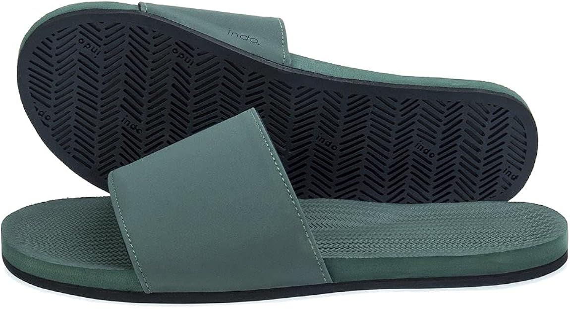 Indosole Women's ESSNTLS Vegan Slides [Reused Tire Sole, Natural Rubber Arch Support, ENVRO Strap... | Amazon (US)
