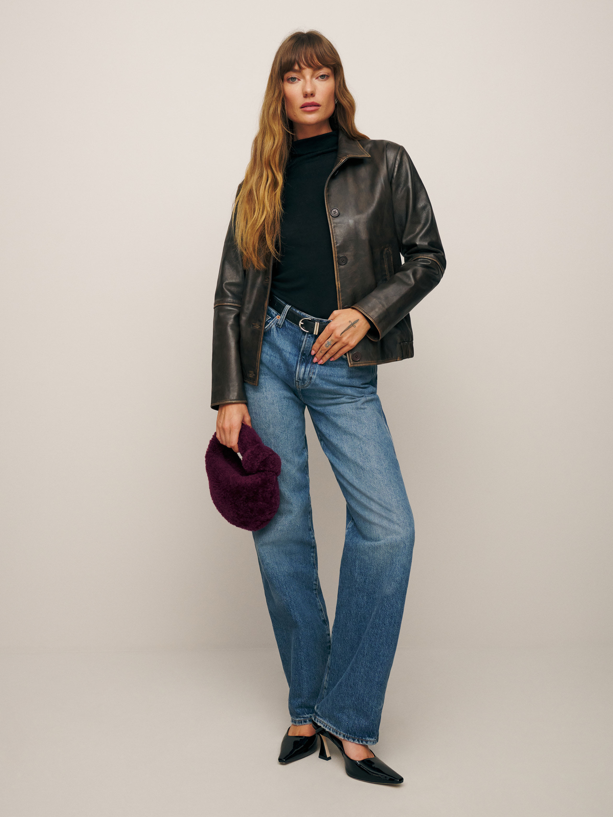Veda Allen Leather Jacket | Reformation (Global)